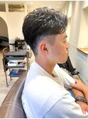 【早坂駆留】アップバング束感メンズ短髪ツーブロックスタイル◎