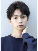 短め センターパート 【ツーブロ刈り上げ黒髪短髪】コンパクト