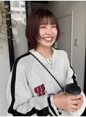 《Direct》レイヤーボブx春のコーラルピンク