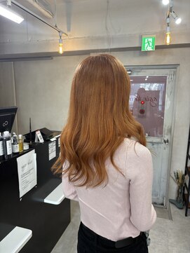 アジールヘア 東上野店(agir hair) 20代30代ダブルカラーブリーチオレンジカラー【上野】