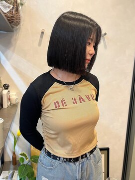 ソワンドゥブレスココ 京都店(soin de brace coco.) ぱつっとBob 美髪ストレート