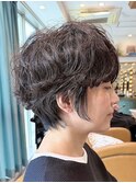 ミニウルフレイヤーカット顔周りカット前髪カットショート/大宮