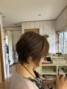 さくらの カットカラー+白髪ぼかし