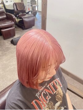 ガルボヘアー 桟橋店(garbo hair) ハイトーンペールピンク高知美容院