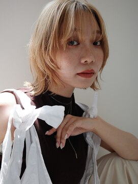 スリール バイ ミリー 江坂(Sourire by milly) 【Sourire江坂】アッシュブロンド×ハッシュボブスタイル