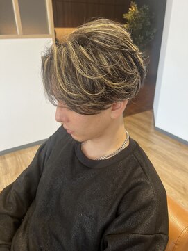 アンソメット 筑後店(UN SOMMET) メンズハイライトカラー フェザーショート