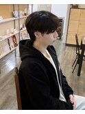 黒髪ナチュラルマッシュ