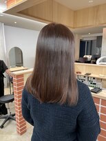 モコヘアーフロール(MOCO hair flor)&nbsp;ミルクティーブラウン×ツヤ感ストレートカット