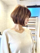 ストーリー 別府店(STORY:E)&nbsp;明るい白髪染め×ひし形ボブ40代50代60代