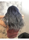 【Aust】ブルーグラデーションカラー、ホワイトアッシュ