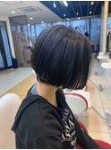 グラボブ/黒髪/20代30代40代/切りっぱなし/ショート/小顔