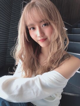 ラファンジュ ヘアー(Rohange hair) 【Rohange】ラフウェーブ×ブロンド#ハイライトカラー#小顔