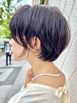 ジエクト 本店(The Ect) 似合わせカット×ぱっつん前髪×ネイビーブラック