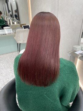 ロンド マーレ 天神大名店(Lond mare) ピンクブラウン/暖色カラー/カシスピンク/韓国ヘア/顔周りカット