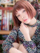 カバーヘア ブリス 戸田公園西口店(COVER HAIR bliss)&nbsp;外国人風チェリーピンクオン眉ミニボブc5戸田公園10代20代30代