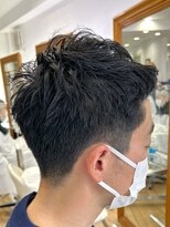 ヘッズ 本八幡店(HEADS)&nbsp;MEN'S HAIR  センターパート　ツイストスパイラル　コンマヘア