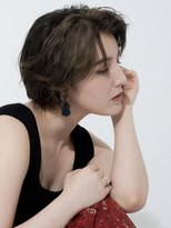 デイジー インデックスヘア 大島店(DAISY index hair)&nbsp;バレイヤージュアッシュカラーツヤ感ノーブル前下がりショート