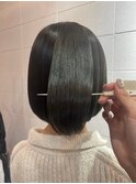 髪質改善透明感ストレートボブナチュラルスタイル