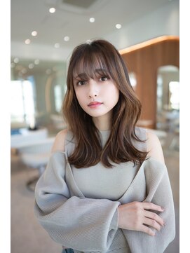 オースティン 流山おおたかの森(AUSTIN) 大人かわいい前髪セシルカットココアブラウンフリンジウェーブ