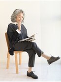 【えがお美容室 奈良店】グレイヘアの方に◎似合わせウェーブ