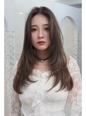 女神レイヤー×韓国ヘア×ワンカール×アッシュブラウン【川又】