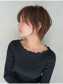 【GEEKS渋谷】くびれショート/フェザーバング/クリアベージュ