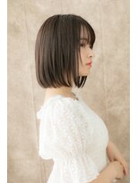 モッズヘア 越谷(mod's hair) グレージュシースルーバング前下がりボブディ310X越谷30代40代