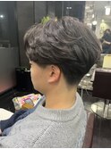波巻きスパイラルセンターパートサイドパート韓国風マッシュ
