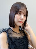 ボブショートボブ縮毛矯正ベージュグレージュ門前仲町