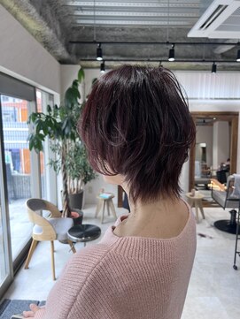 アドア 横浜(ADORE) 【ADORE横浜】ショートウルフ×ピンクカラー