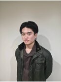 メンズセンターパート