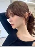 洋光台レイヤーカット顔周りダブルカラー白髪ぼかしハイライト