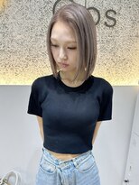オプス 大名店(Ops)&nbsp;◆切りっぱなしボブ×透明感グレージュ