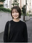 新宿若松河田ワンレンボブミニボブフェイスレイヤーボブ20代30代
