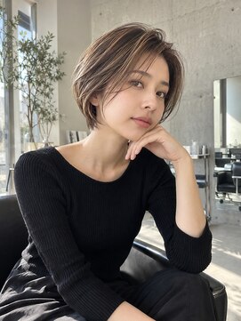 ユイマァル 岡山(YUIMARL) 岡山30代40代★大人ハイライト★レイヤーショート★白髪ぼかし★