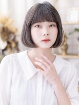 ENOAhair&spabyCOVERHAIR【ショート/白髪染め ぼかし/ヘッドスパ】【10/1開店(予定)】&nbsp;透明感グレージュの収まり丸みボブ　/川口/30代/40代/50代