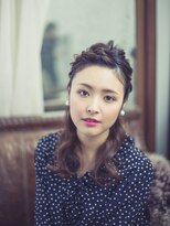 美容室 グローブ 船橋店(globe)&nbsp;編みこみカジュアルハーフアップ【船橋】