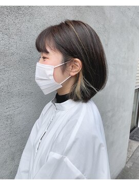スイート ヘアデザイン(Suite HAIR DESIGN) ボブ×アッシュグレージュ×ハイライト×ピアスカラー