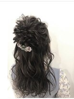ラシェンテ エイジア 高槻(La Sente Aja)&nbsp;ヘアセット、アレンジ、黒髪、結婚式、高槻、早朝