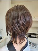 女性らしいウルフヘアー