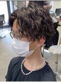 前下がりマッシュツイストスパイラルパーマソフトツーブロック