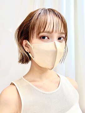 アフロートリノ(AFLOAT Leino) 【修】20代30代40代◎透明感カラー×韓国切りぱなしボブ