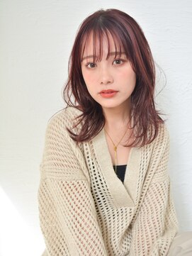 テトテ 門戸厄神店(tetote) ミディアムレイヤー/チェリーブラウン/フェミニン