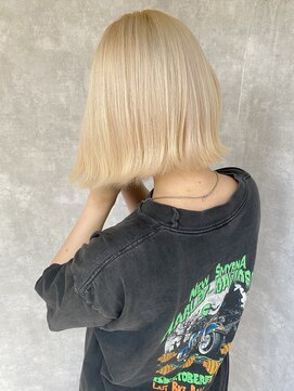 シード 成増 下赤塚店(ced.) ホワイトベージュ　× ボブ × ケアブリーチ