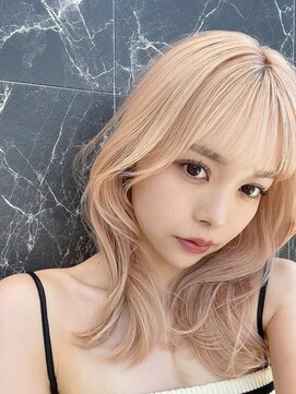 アッシュ 大森店(Ash) ハイトーンカラー/透明感/オレンジベージュ