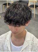メンズマッシュ波巻きスパイラルパーマツイストスパイラルパーマ
