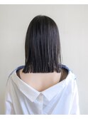 #ミディアムボブ#インナーカラー#切りっぱなし#ブリーチ#豊橋