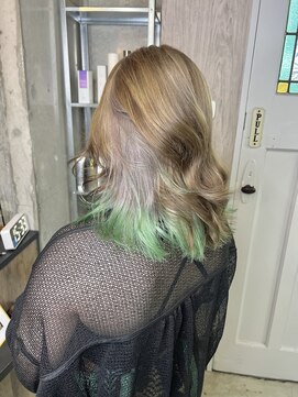 ラフィット 香椎(lafit) ミルクティーベージュダブルカラーインナーカラーケアブリーチ