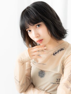 ドクターズ サロン ラブ(Dr's Salon LAB) インナーカラーがポイント波ウェーブ大人ボブf古河20代30代40代