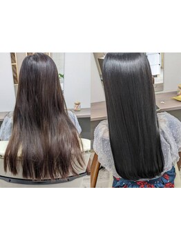 ≪髪質改善≫ダメージレスな薬剤にもこだわり◎頭皮が弱い方も安心してご来店いただけます♪